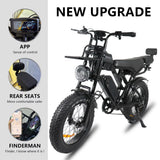 Fatbike X80 APP + Slot + Rugleuning + Hydraulische remmen