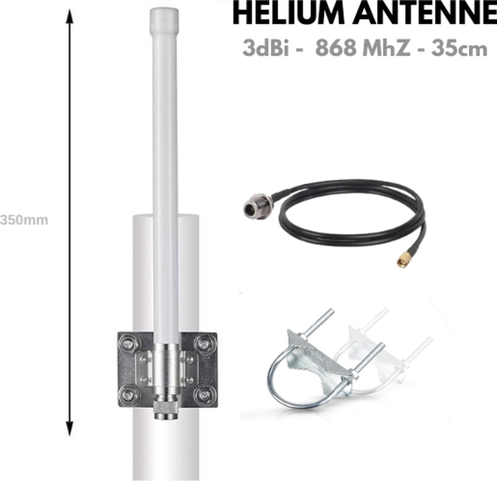 3 dBi Fiberglass Antenne - Meshcore Antenne -3M LMR400 Kabel - Accessoires - 35 cm - Bundel