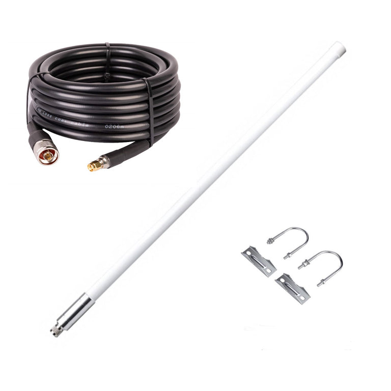 12 dBi Fiberglass Helium Antenne - Meshcore Antenne - ALLEEN ANTENNE