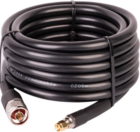 LMR 400 kabel - Low Loss kabel - N-Male naar RP-SMA male 1 METER